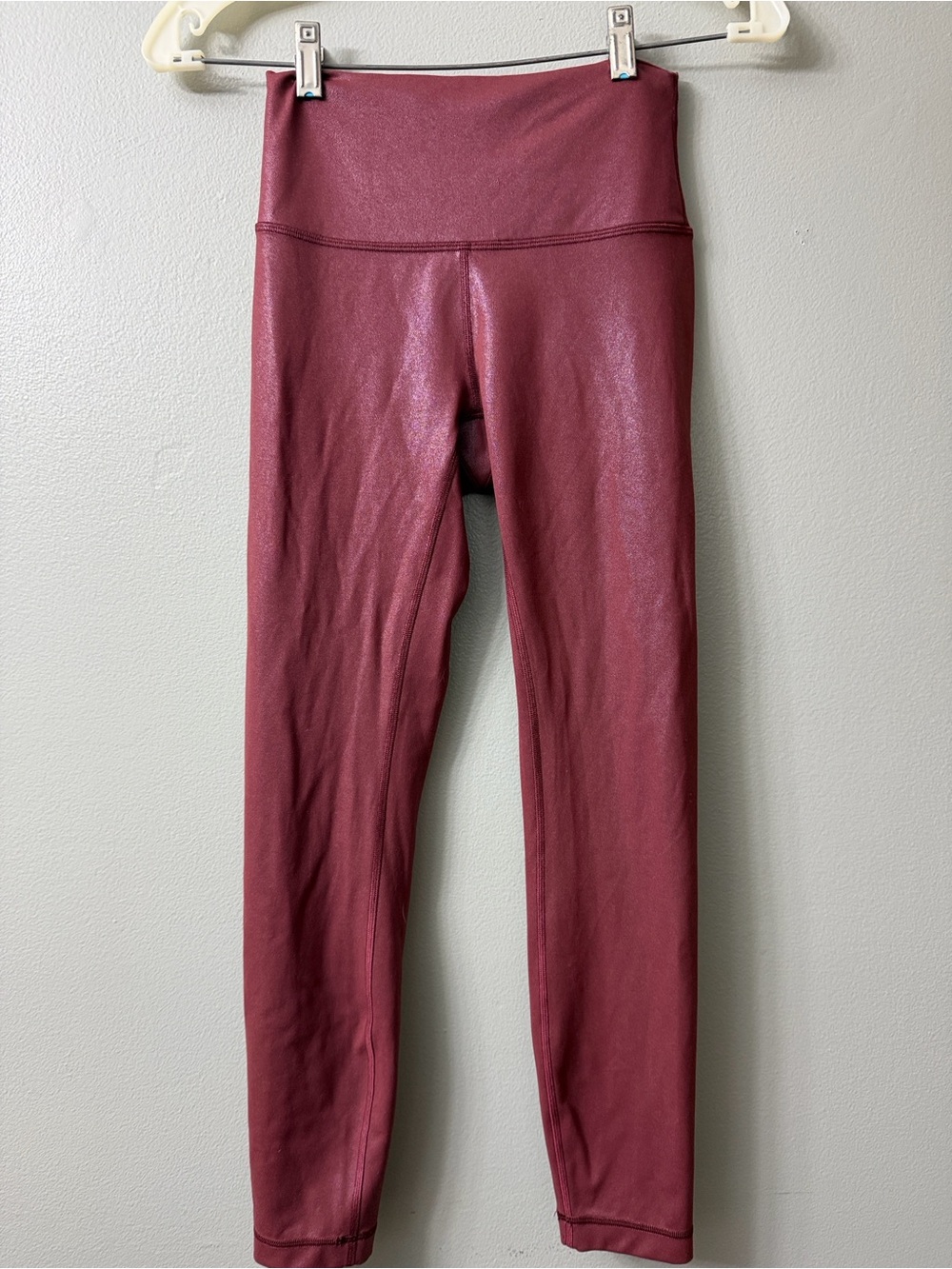 Lululemon Wunder Train High-Rise Tight 25" *Foil in Radiate Foil Red Merlot 4 - Picture 5 of 7